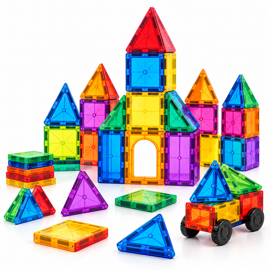MallaigToys 100-Piece Magnetic Building Tiles Set